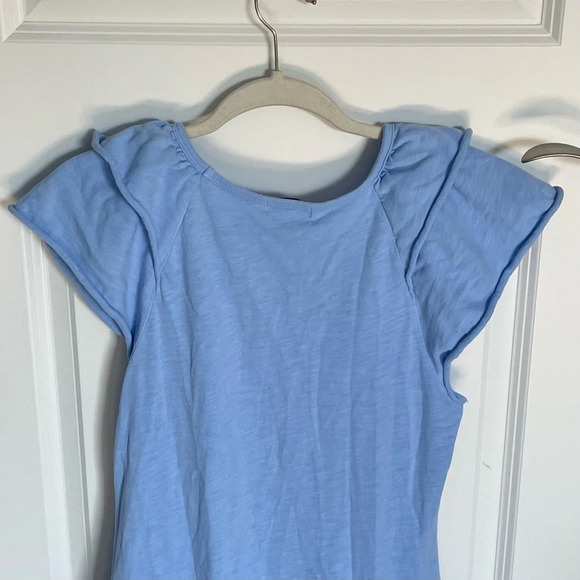 S'edge Blue Cotton Knit Ruffled Midi Dress - 29789 - Picture 9 of 16